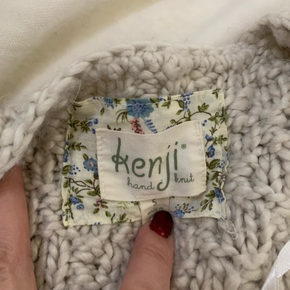 Boho Kenji Button Front Hand Knit CardiganName - Picture 4 of 6